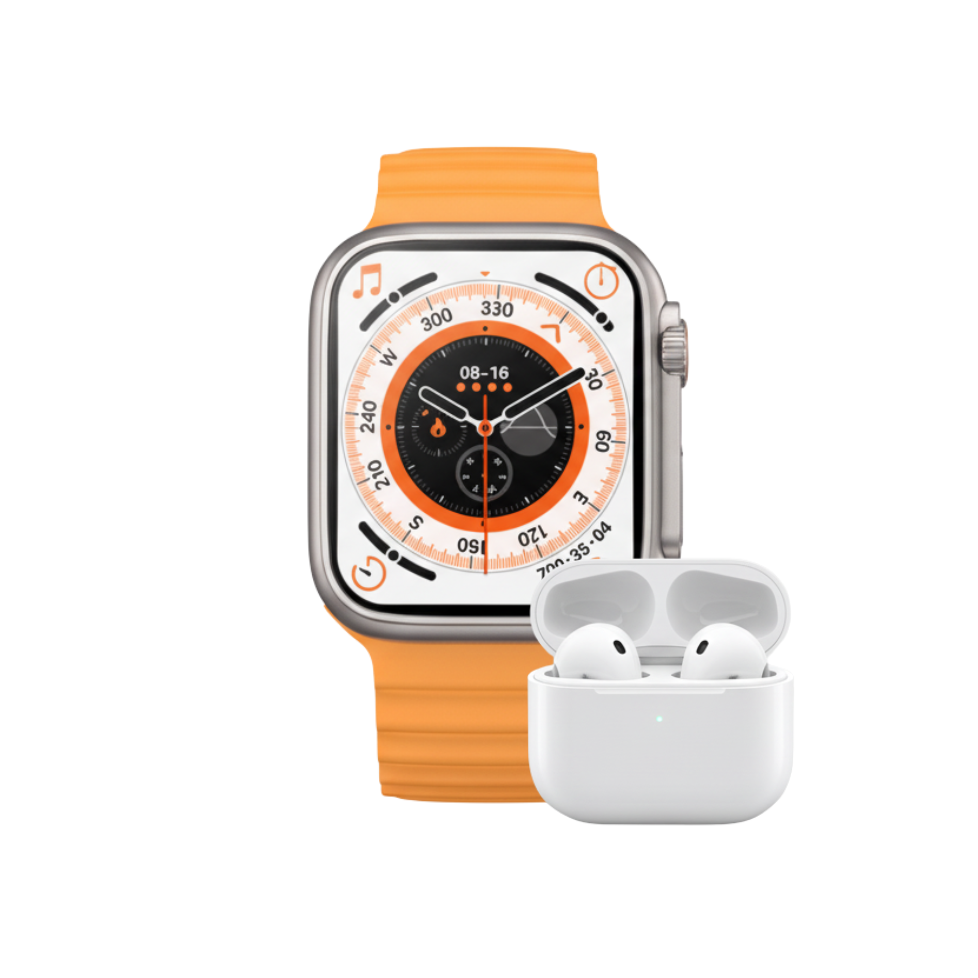 I8 Ultra — Montre Connectée Carrée 2.02" IPS • Appels Bluetooth • Moniteur SpO₂ & Cardio • IP67
