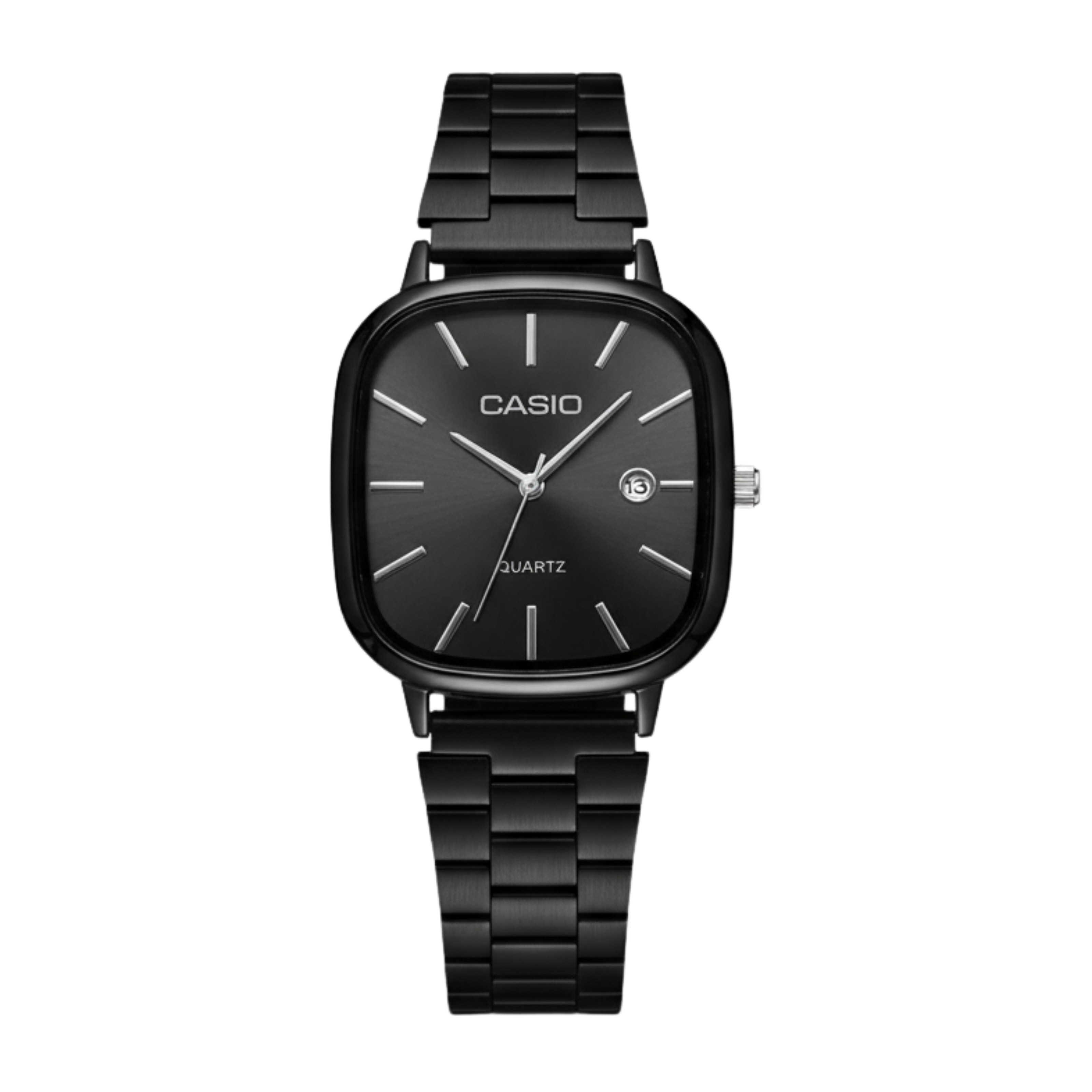 Montre Casio Analogique Noire Carrée en Métal | watchfyy