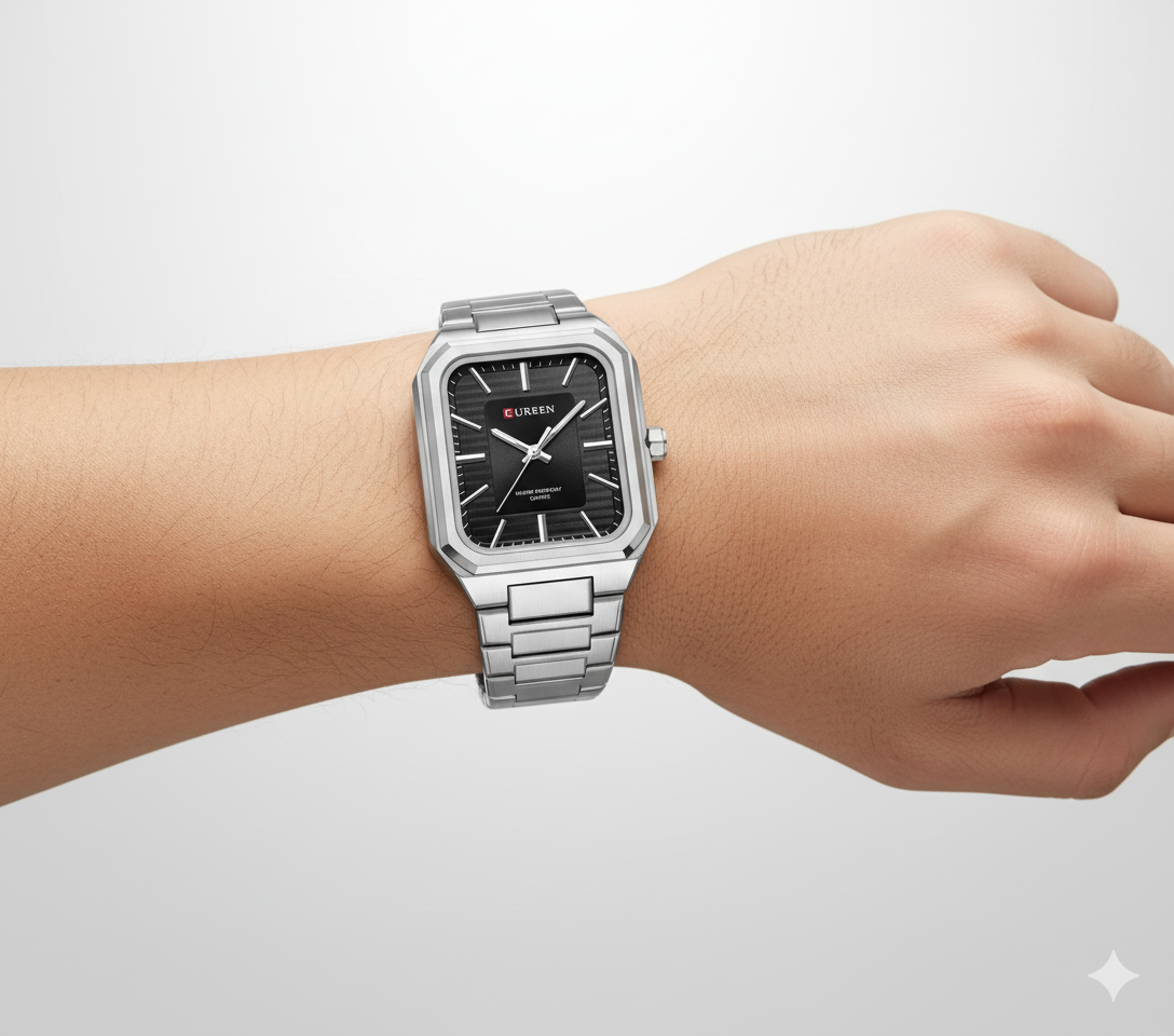 Montre Homme Curren 8457 – Finition Argent Élégante