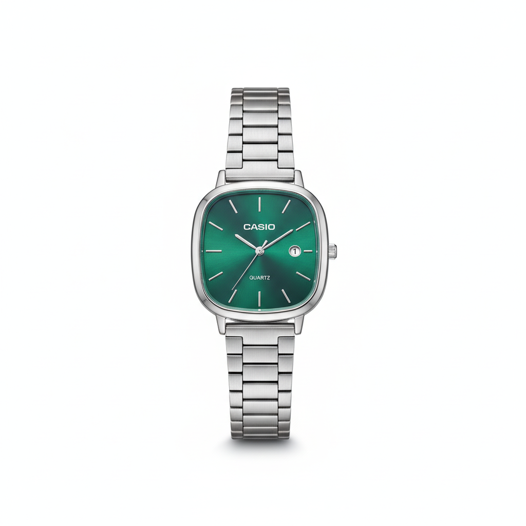 Montres Casio Couple - Élégance Verte pour Homme & Femme
