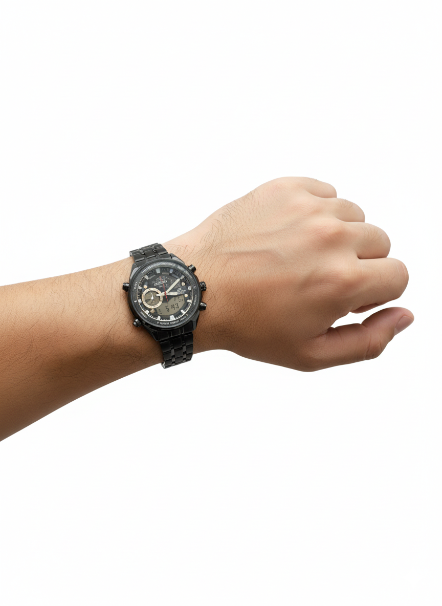 Montre CASIO EDIFICE Noire Élégante et Robuste