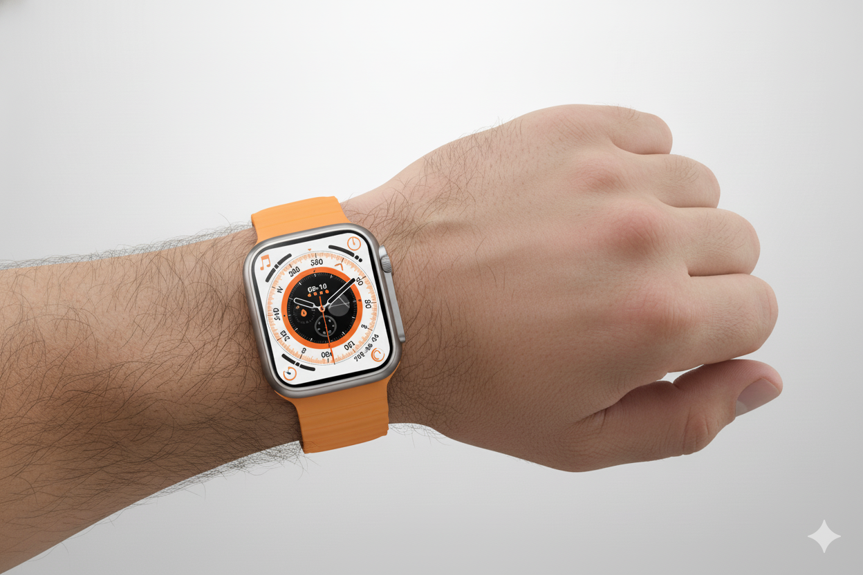 I8 Ultra — Montre Connectée Carrée 2.02" IPS • Appels Bluetooth • Moniteur SpO₂ & Cardio • IP67