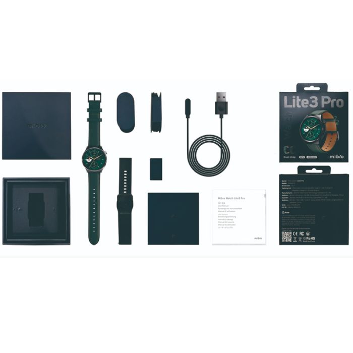 Montre Connectée MIBRO Lite 3 Pro Verte – Écran AMOLED 1.32", GPS, Appels Bluetooth & 150 Modes Sportifs