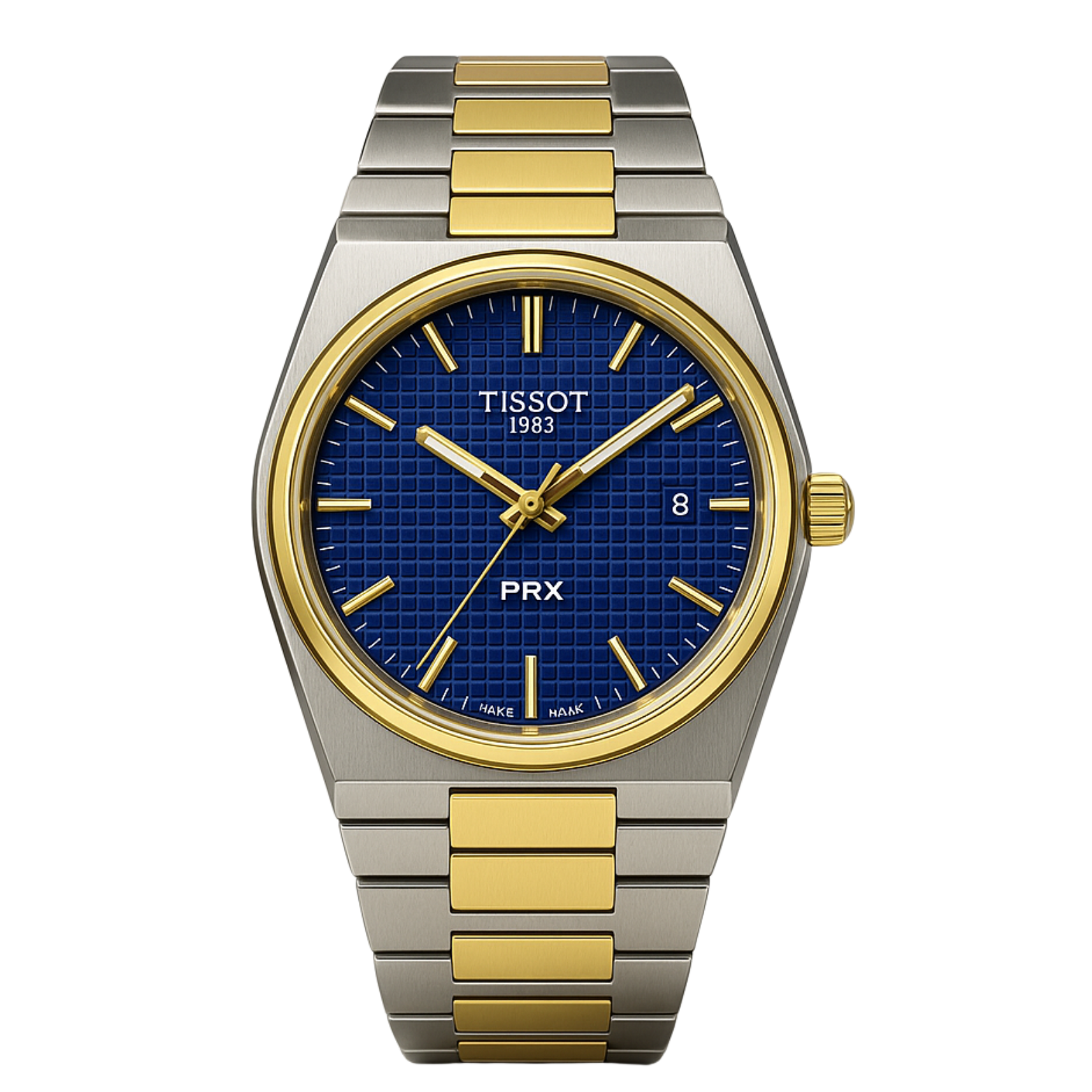Montre Tissot PRX Cadran Bleu Bicolore Or et Argent en Acier Inoxydable