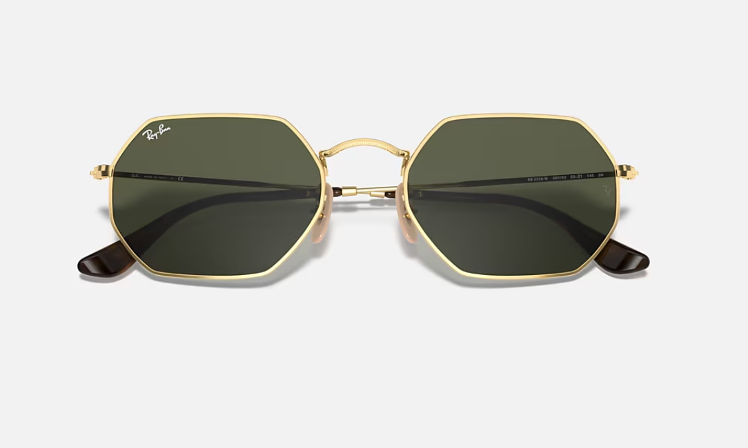 Ray-Ban Hexagonal RB3548N Or – Verres Vert Classique UV400
