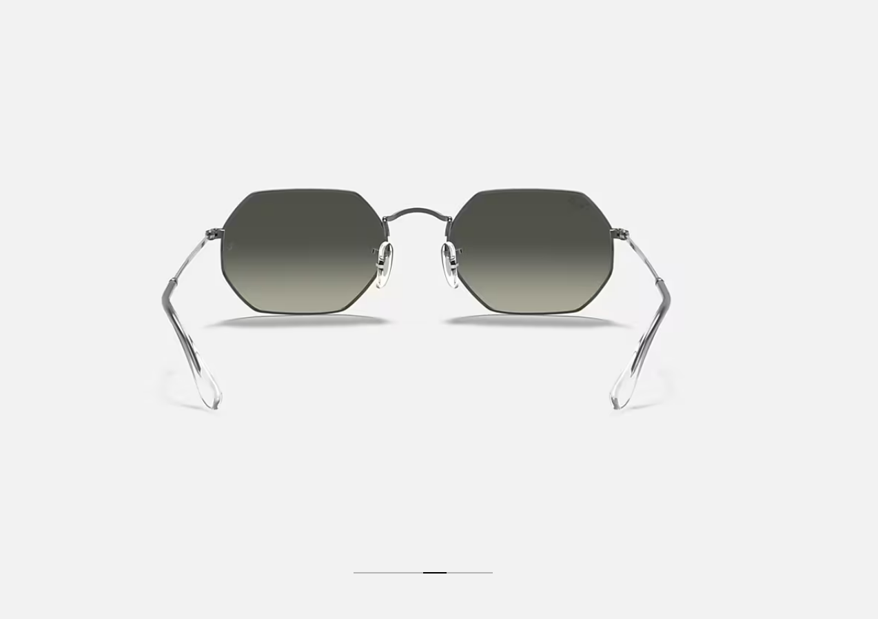 Ray-Ban Hexagonal Métal – Verres Dégradés Gris & Monture Argentée