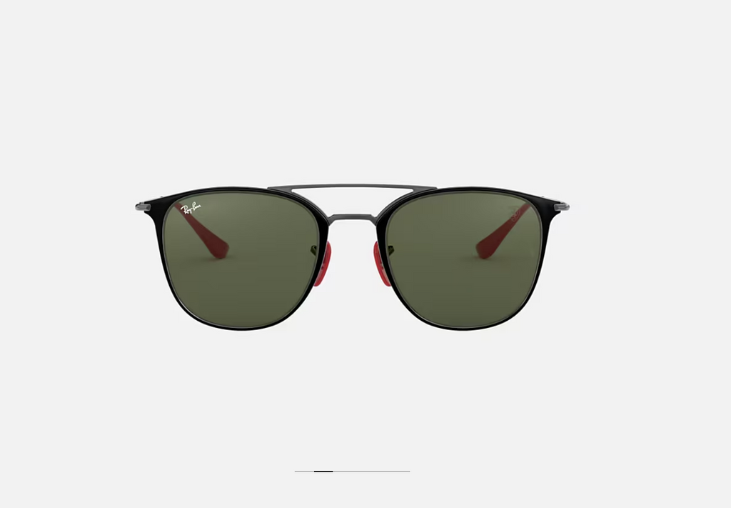 Ray-Ban x Scuderia Ferrari - RB3647M - Round Double Bridge - Noir/Rouge