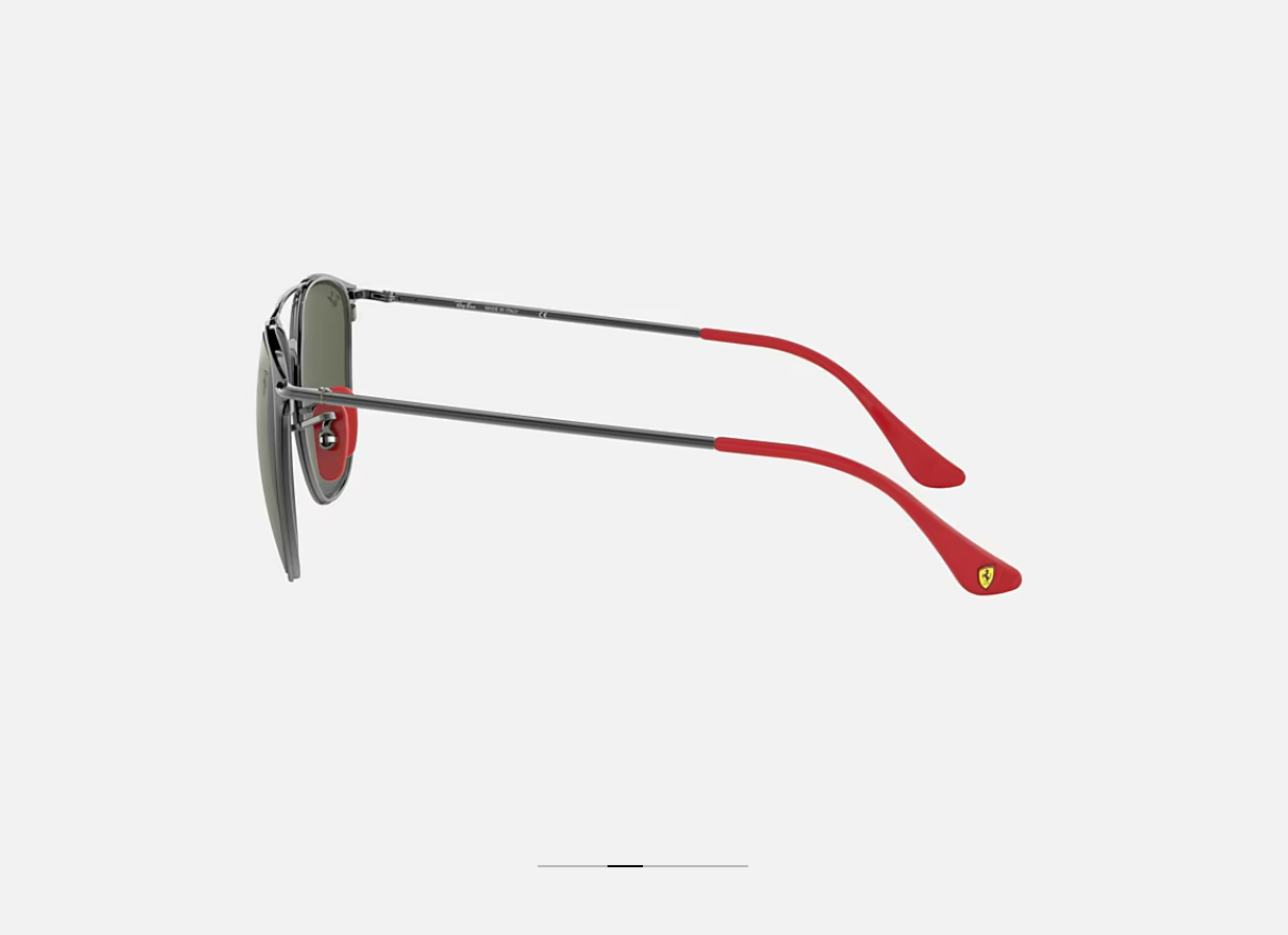 Ray-Ban x Scuderia Ferrari - RB3647M - Round Double Bridge - Noir/Rouge