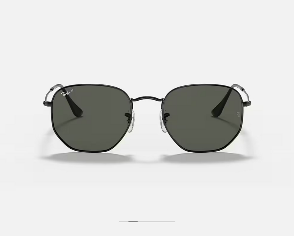 Ray-Ban Hexagonal Noir Polarisé – Monture Métal Black & Verres Green P