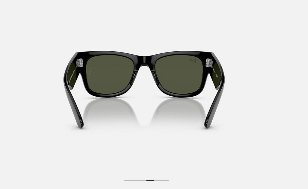 Ray-Ban RB0840S Mega Wayfarer – Monture Noire & Verres Vert G-15