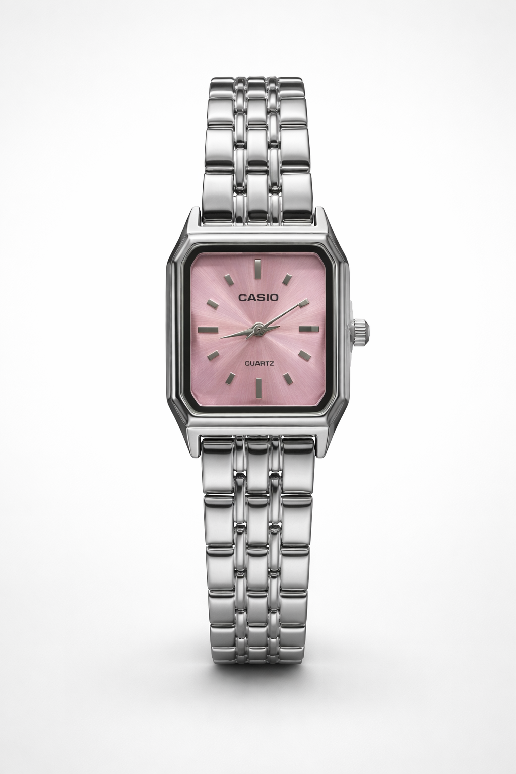 Montre Casio Femme LTP-V007 Cadran Rose Bracelet Acier Inoxydable