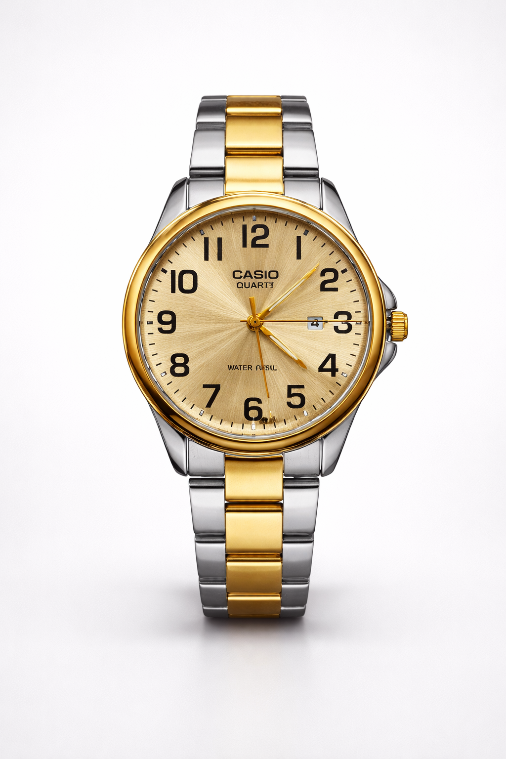 Montre Casio Enticer MTP-1215SG-9B - Bicolore Acier Inoxydable et Cadran Champagne