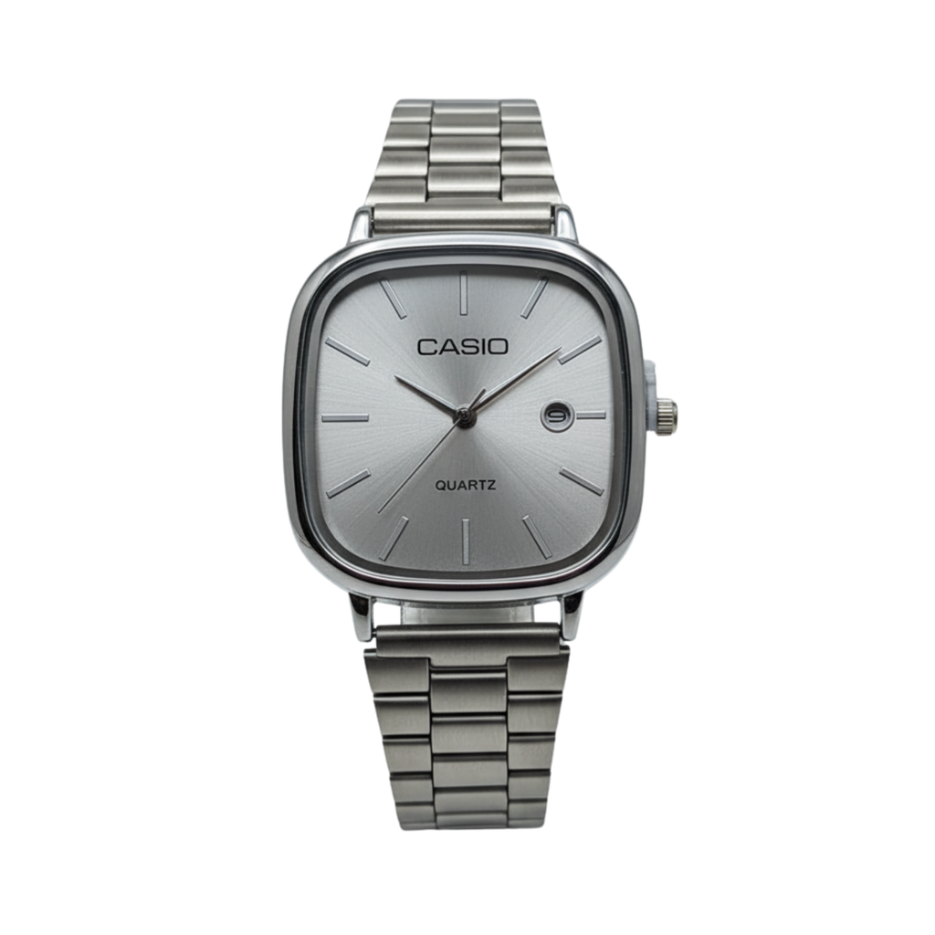 Montre casio  Analogique Carrée Classique - Acier Inoxydable Argenté
