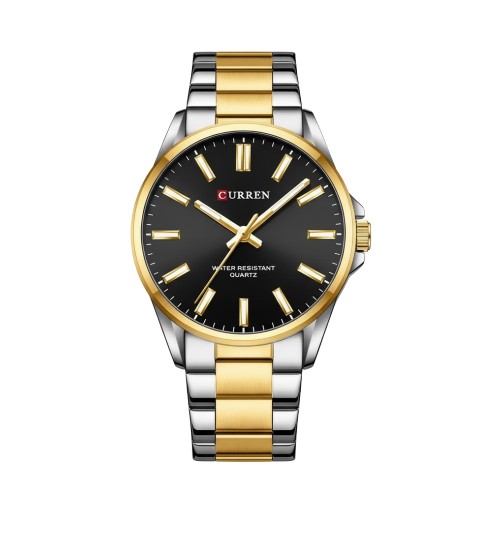 Montre Homme Curren C9090L – Cadran Noir Élégant en Acier Inoxydable