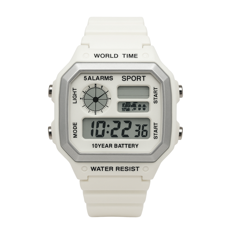 Casio AE-1200WH White Edition – Montre Digitale Blanche “Casio Royale” au Style Élégant et Moderne