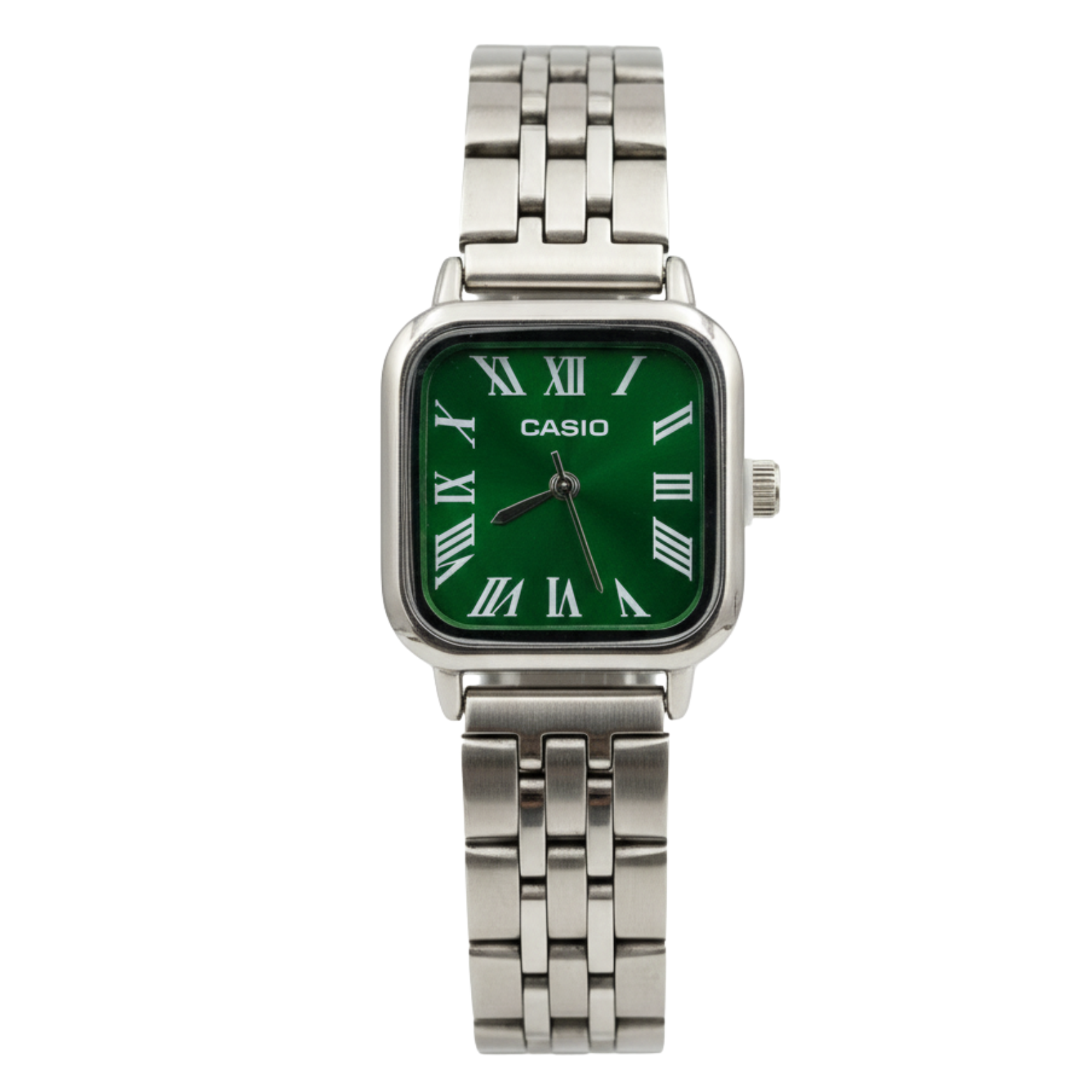 Montre Casio Femme Chic Vintage Carrée Vert Émeraude