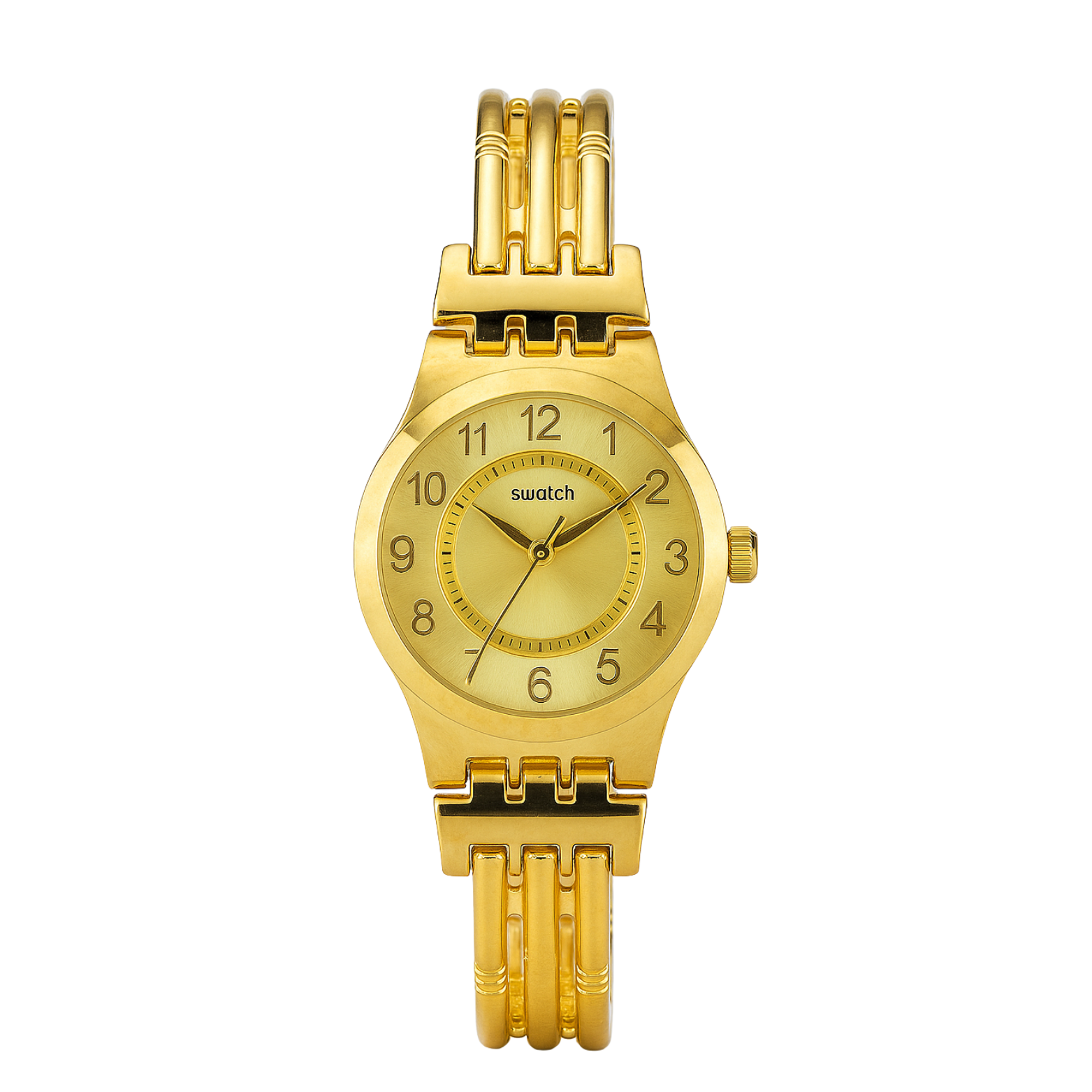 Montre Femme Swatch Dorée Élégante
