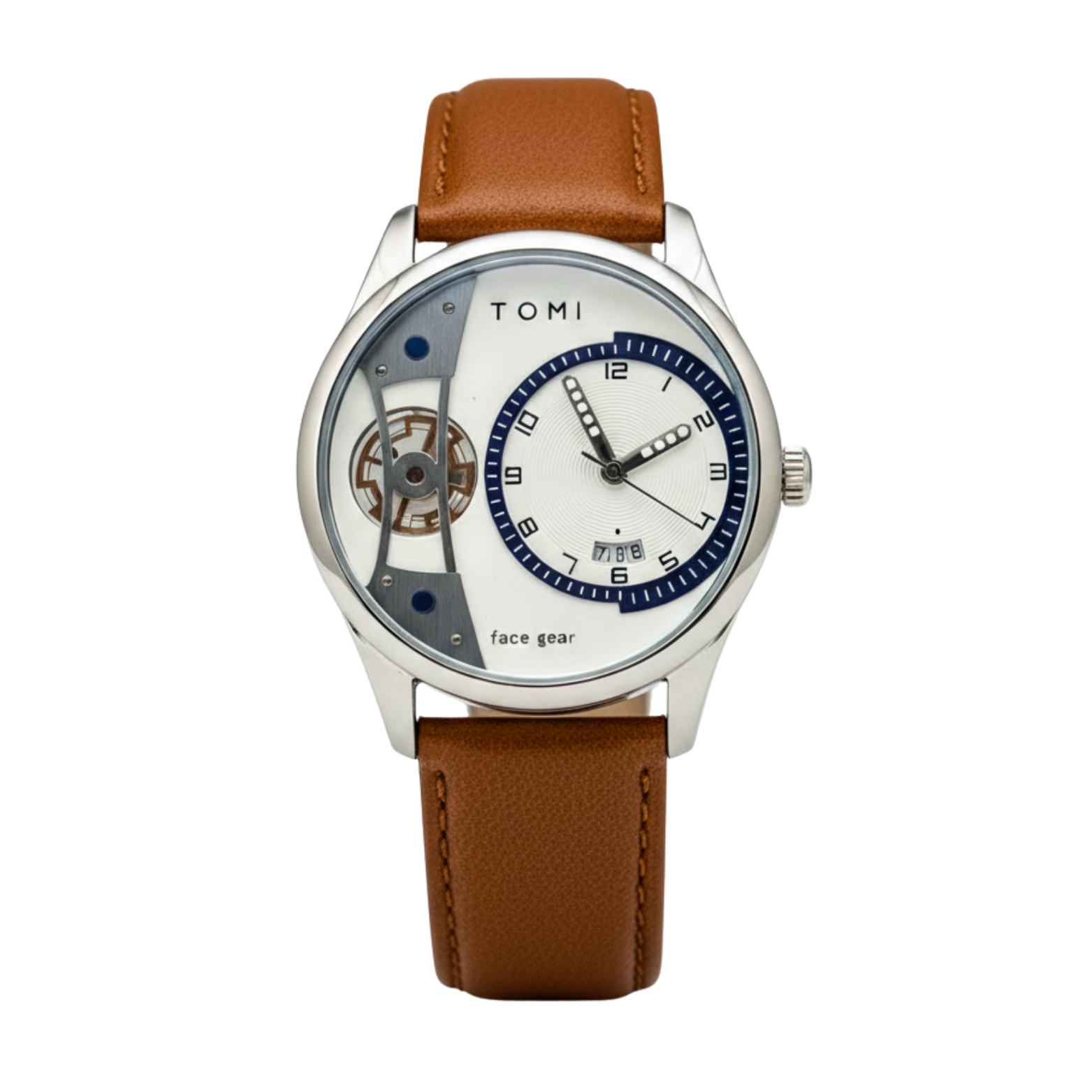 TOMI Classic Set – Montre Multifonction + 2 Bracelets Interchangeables (Noir & Marron)