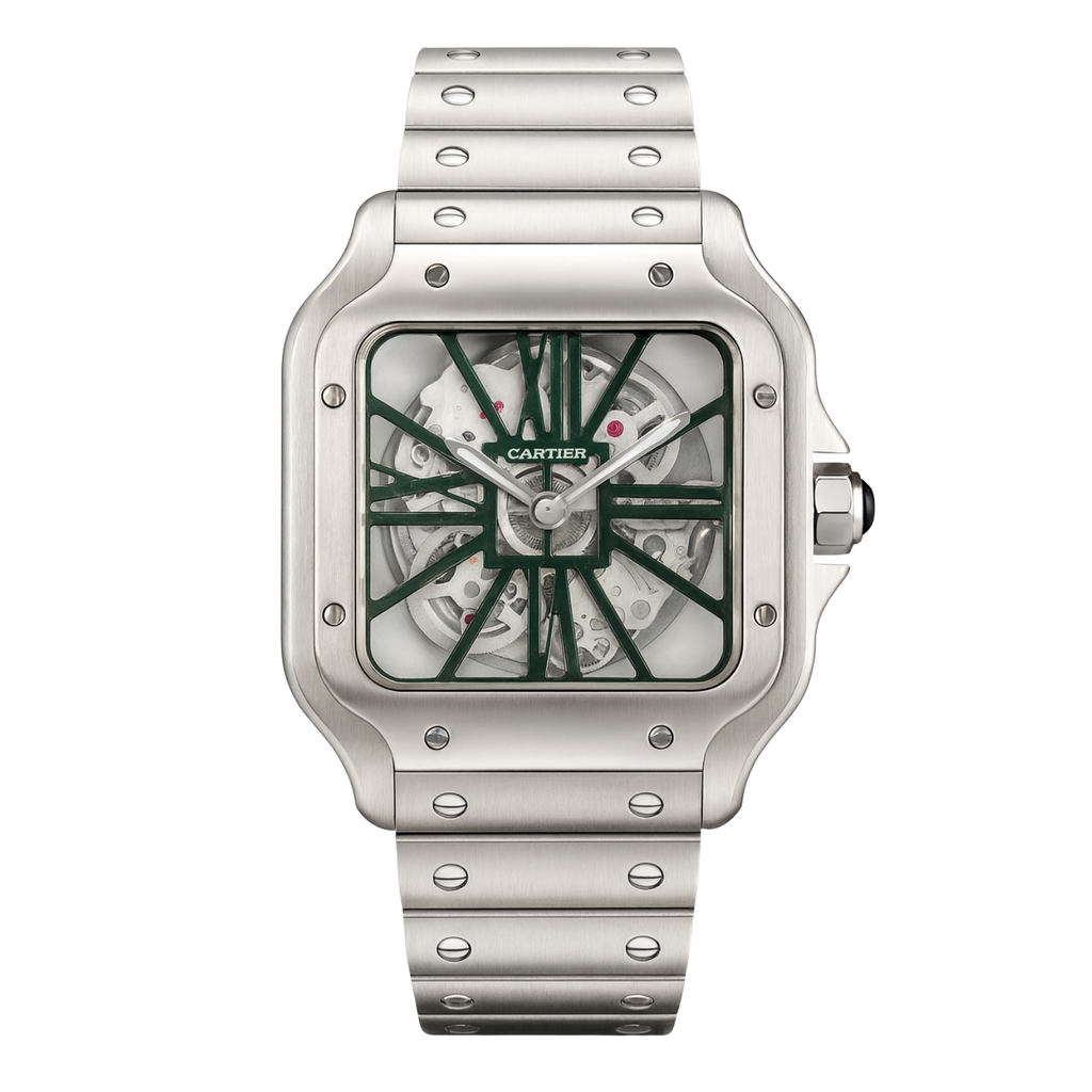 Cartier Santos Skeleton Argent – Bracelet Acier Inoxydable