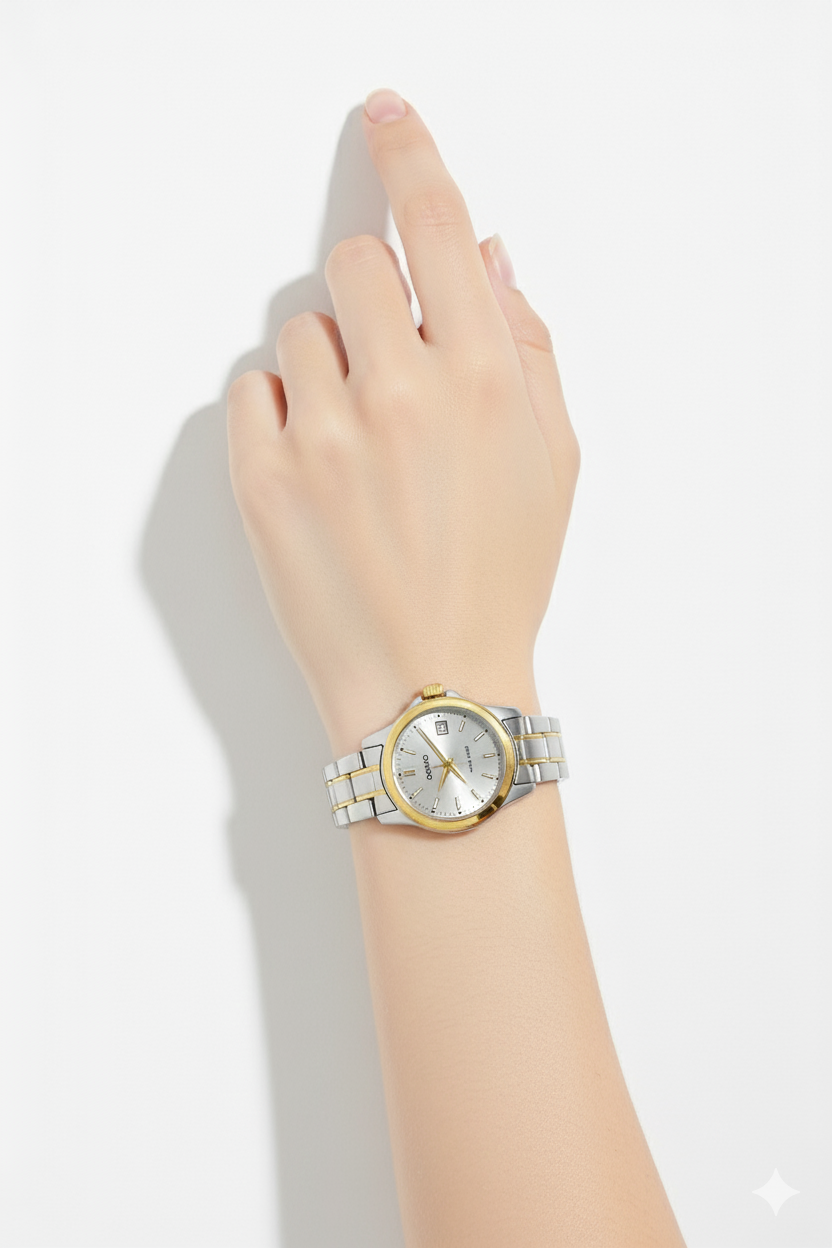 Montre Casio Femme Élégante Bicolore Blanche LTP