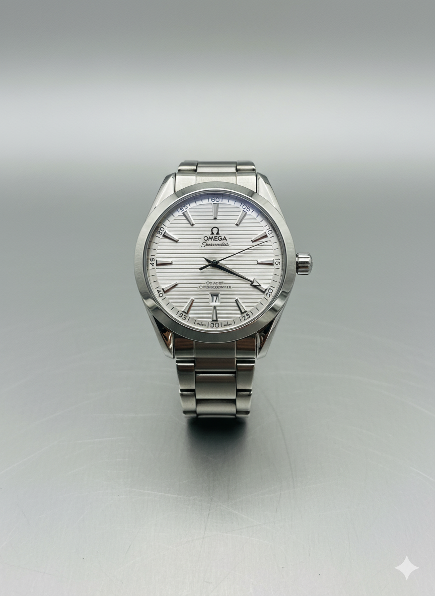 Omega Seamaster Aqua Terra Cadran Argent – Montre de Luxe pour Homme
