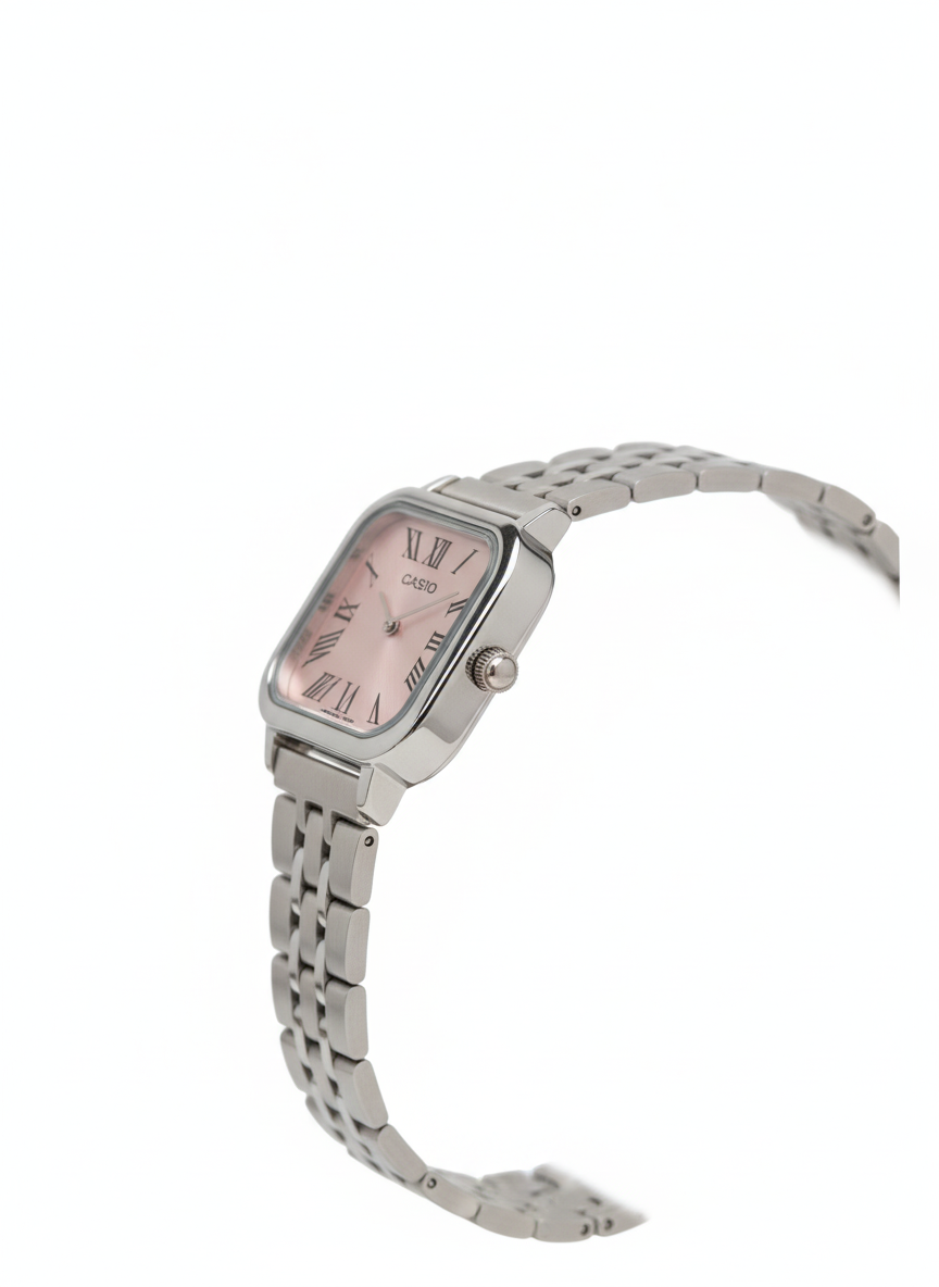 Montre Casio Femme Élégance Carrée Rose LTP-E157