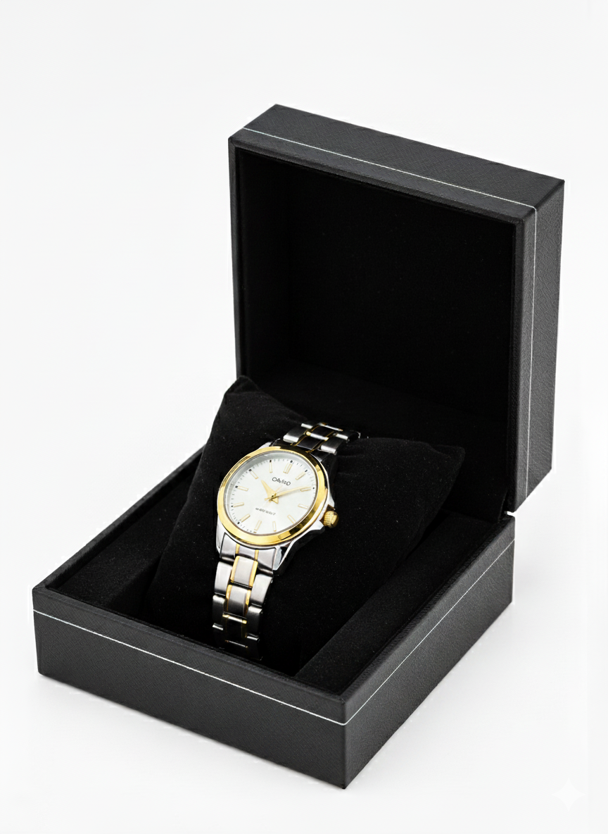 Montre Casio Femme Élégante Bicolore Blanche LTP