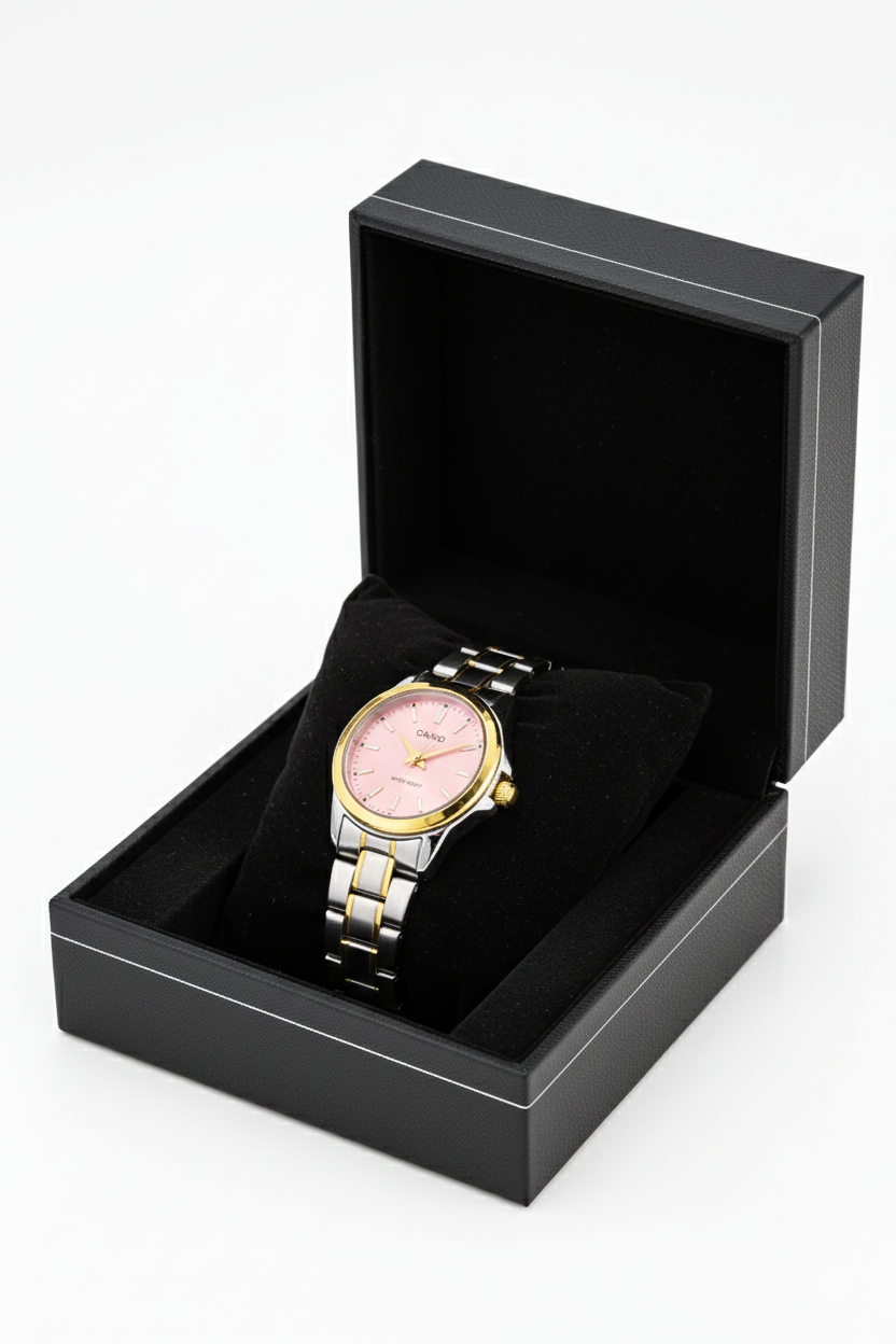 Montre Casio Femme Classique Bicolore Rose LTP