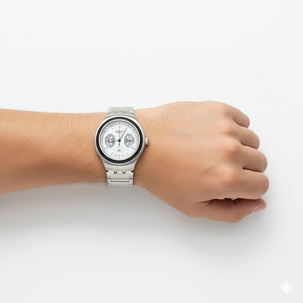 Montre Homme Swatch Irony Chrono Cadran Argent - YVS488G