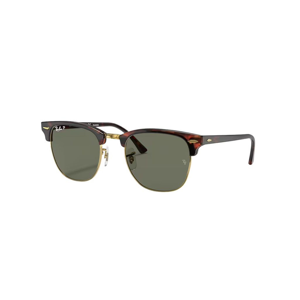 Ray-Ban Clubmaster Classique – Monture Écaille & Verre Vert Polarisé